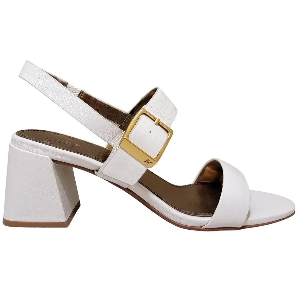 Naturalizer Women Vicky Block Heel Slingback Sandals Size US 11M White Leather